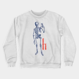 Memento Mori Vintage Stoic Skeleton Illustration Graphic Crewneck Sweatshirt